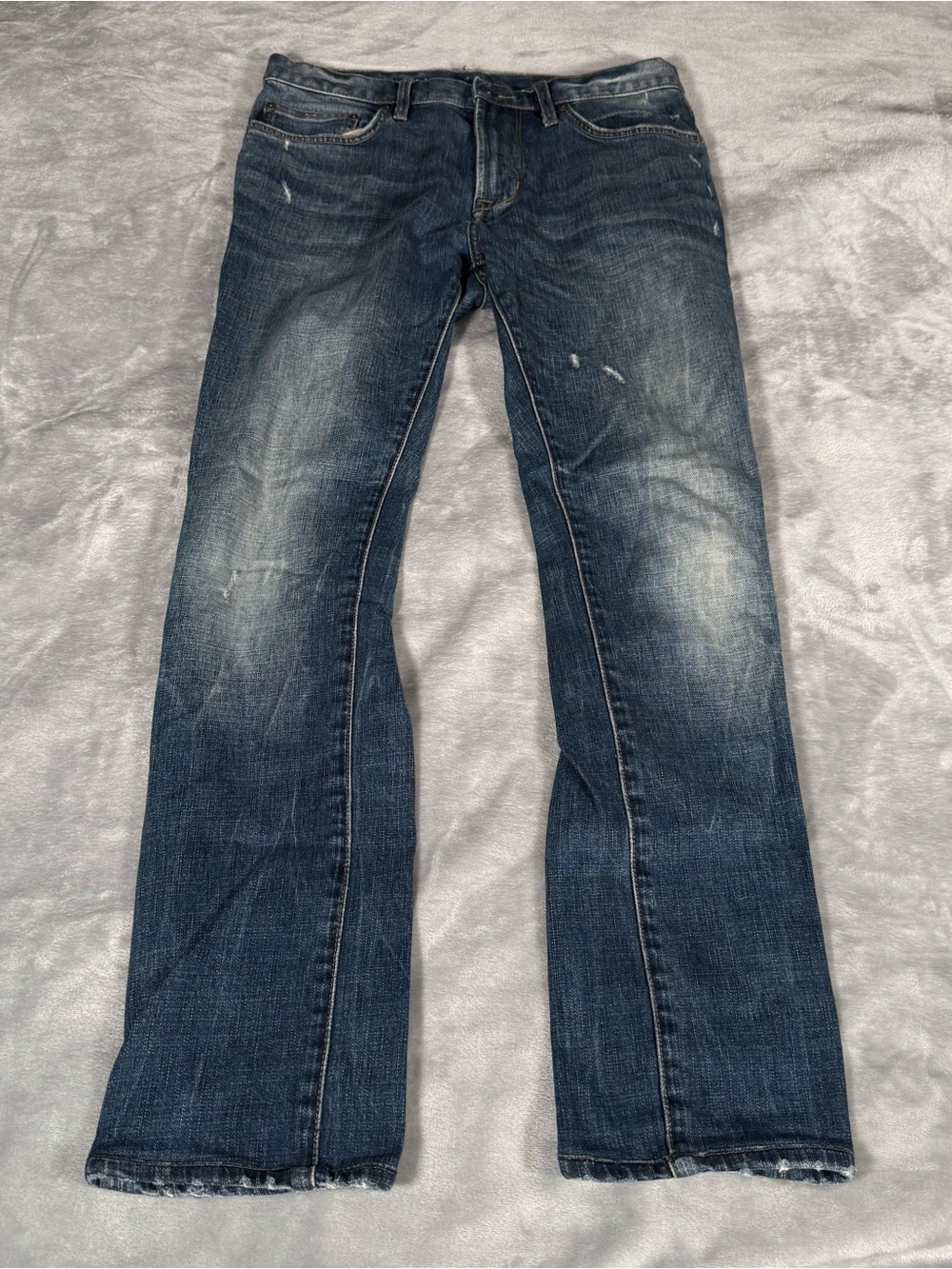 John Varvatos Wight Skinny Jeans Mens 30x30 (Estimated) Low Rise Distressed